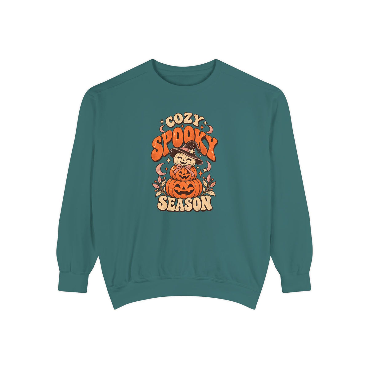 Cozy Spooky Season Sweatshirt – Blue Spruce
