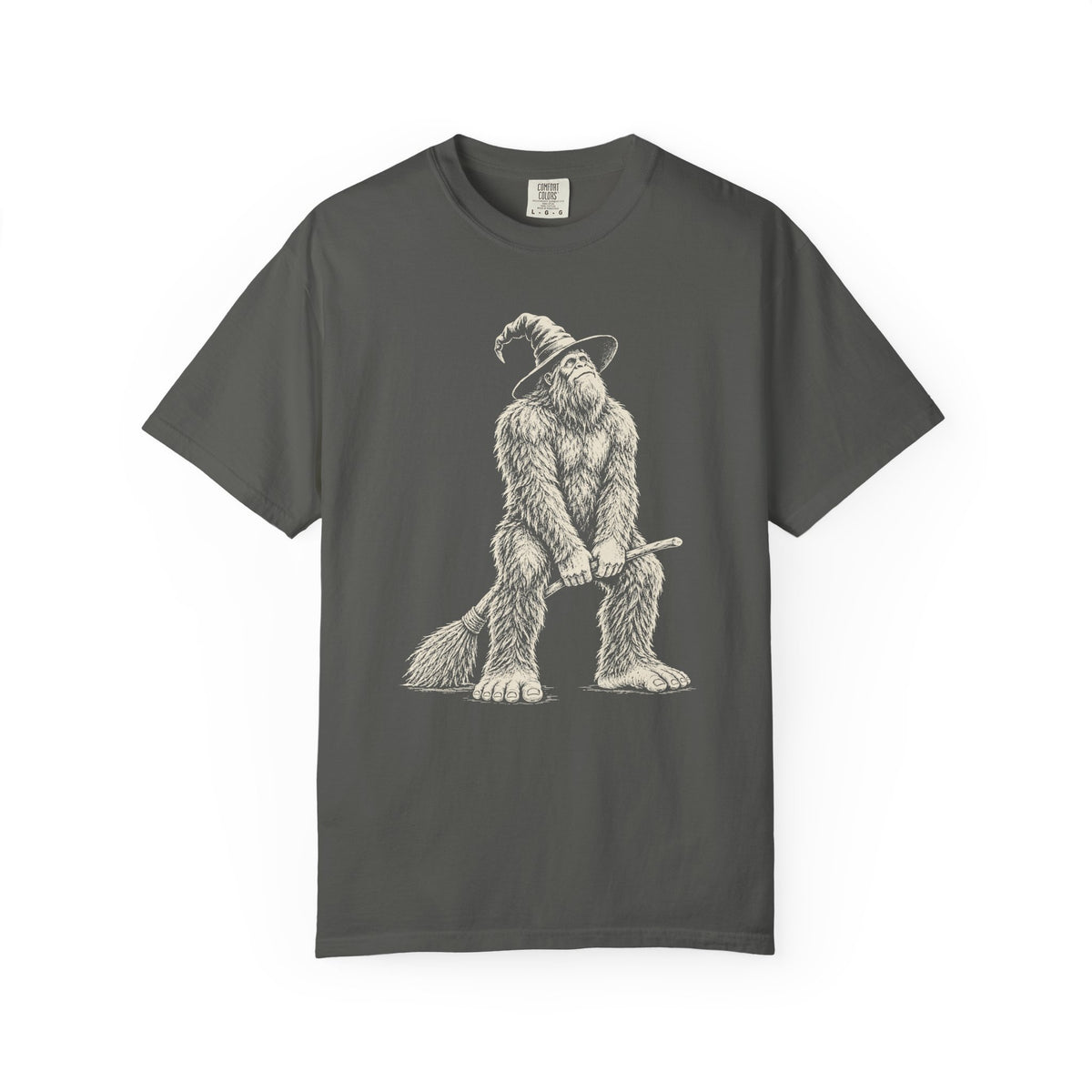 Bigfoot Witch Broom T-Shirt