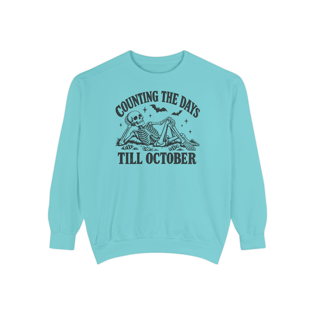 Counting the Days Till October Sweatshirt – Chalky Mint