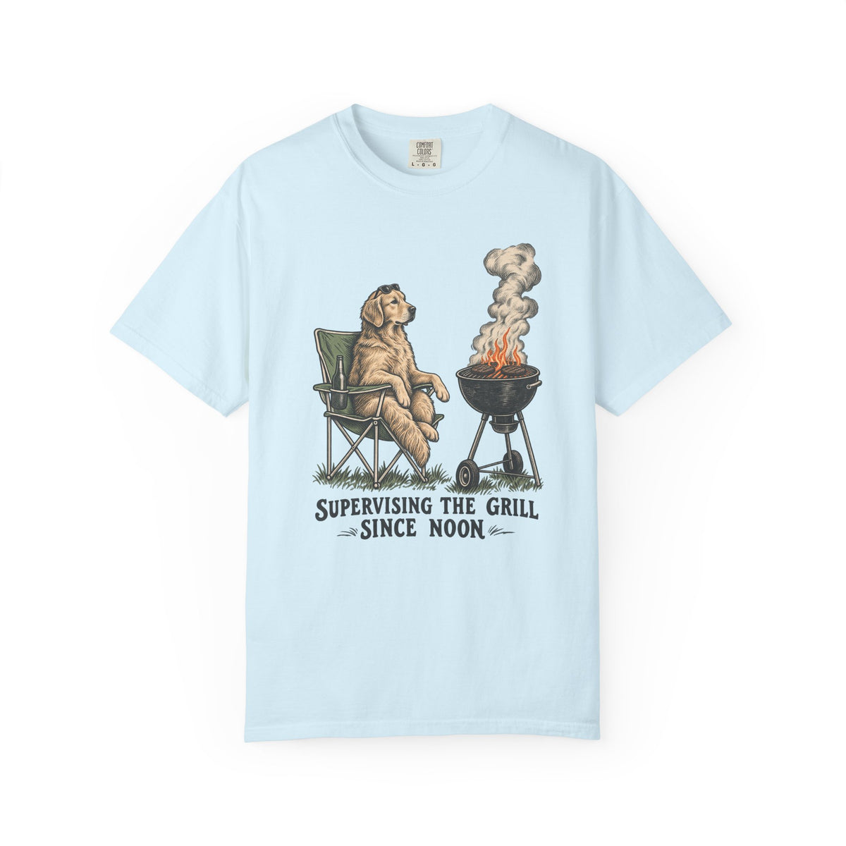 Supervising the Grill Since Noon T-Shirt – Chambray