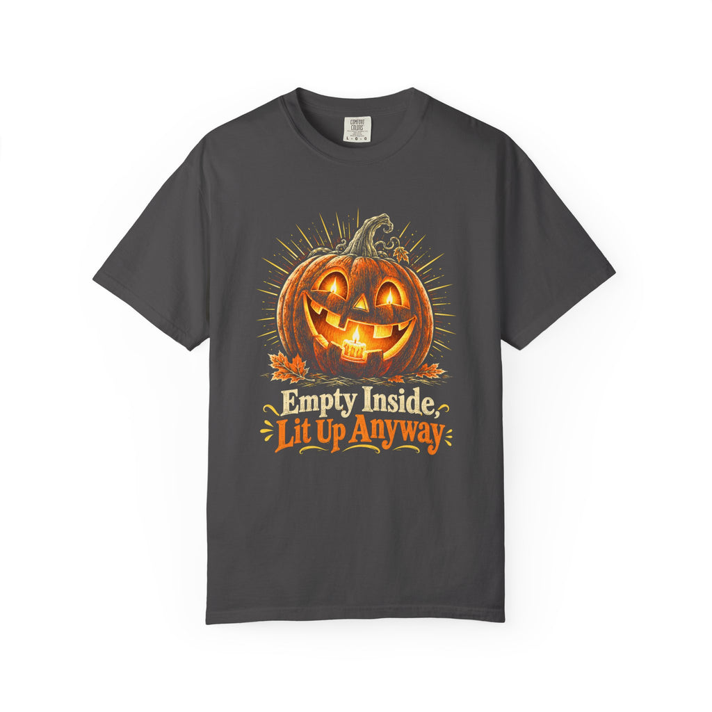 Empty Inside, Lit Up Anyway T-Shirt – Graphite