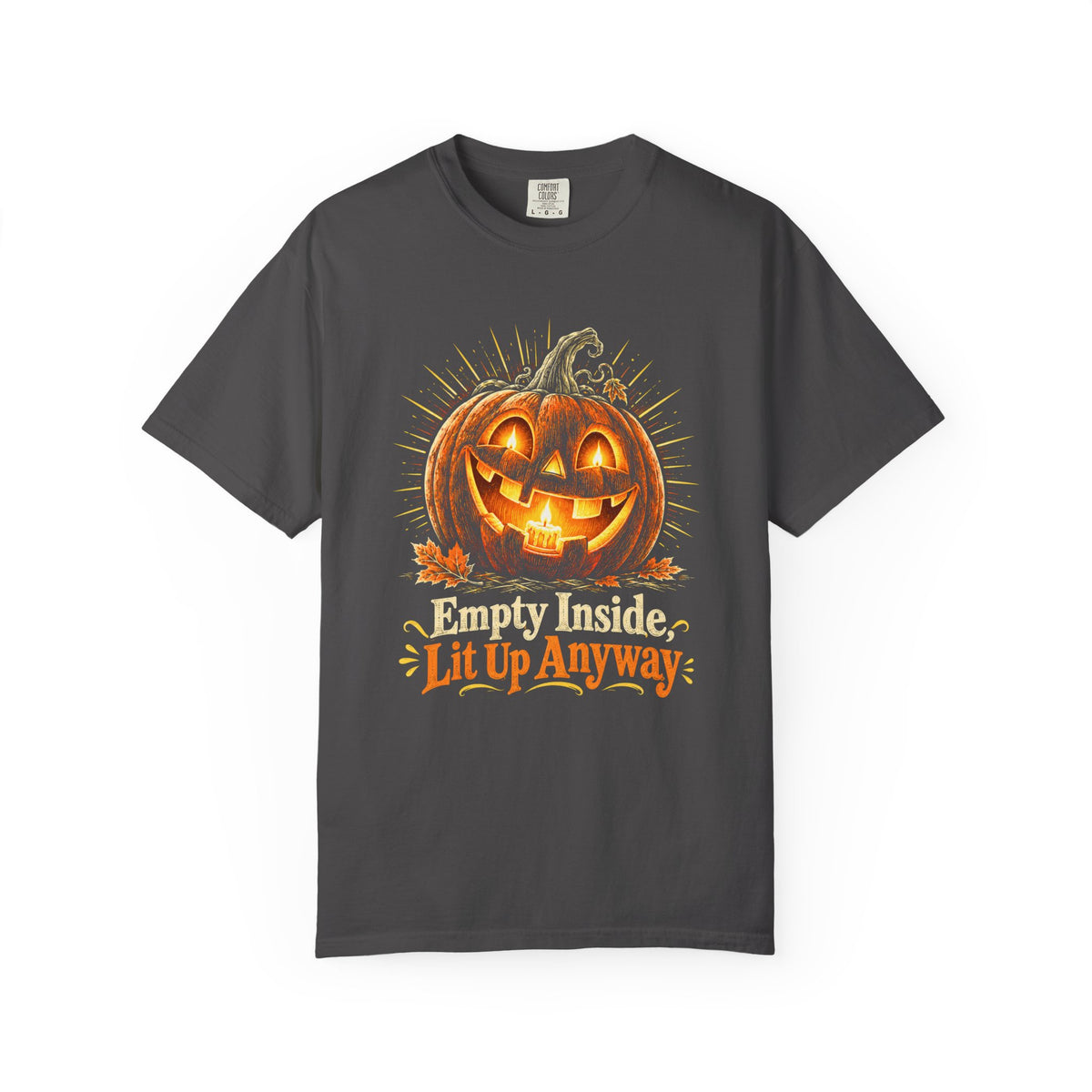 Empty Inside, Lit Up Anyway T-Shirt – Graphite