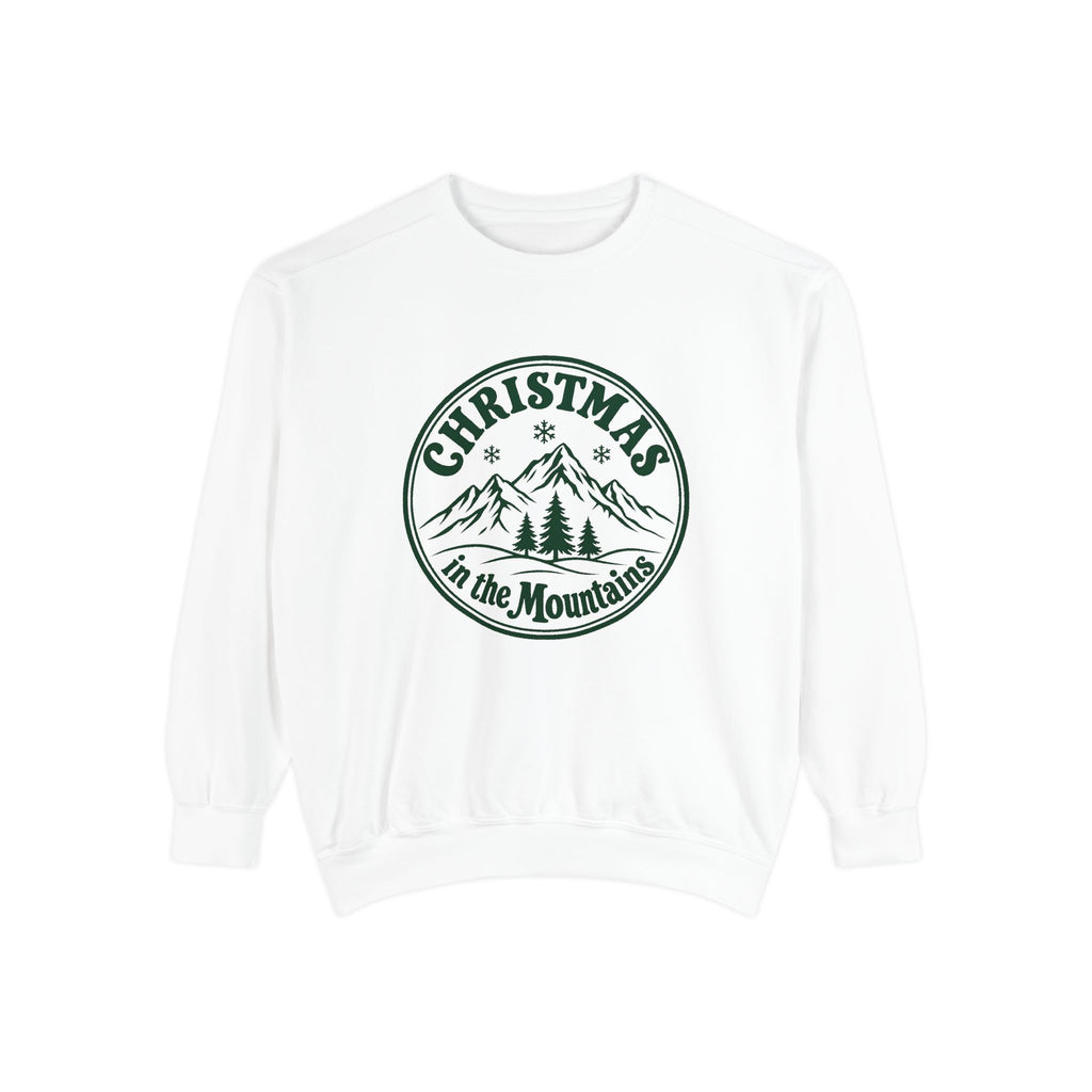 Christmas in the Mountains Sweatshirt – White
