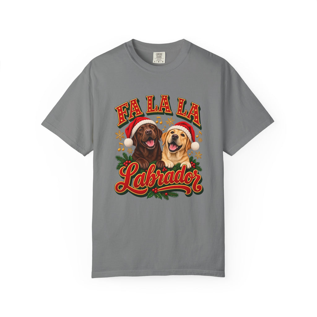Fa La La Labrador T-Shirt – Grey