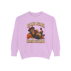 Looks Scary, Wants Belly Rubs Sweatshirt – Orchid