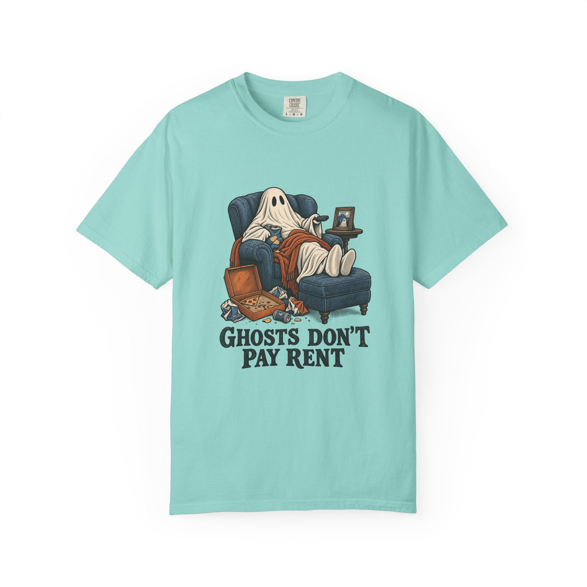 Ghosts Don't Pay Rent T-Shirt – Chalky Mint