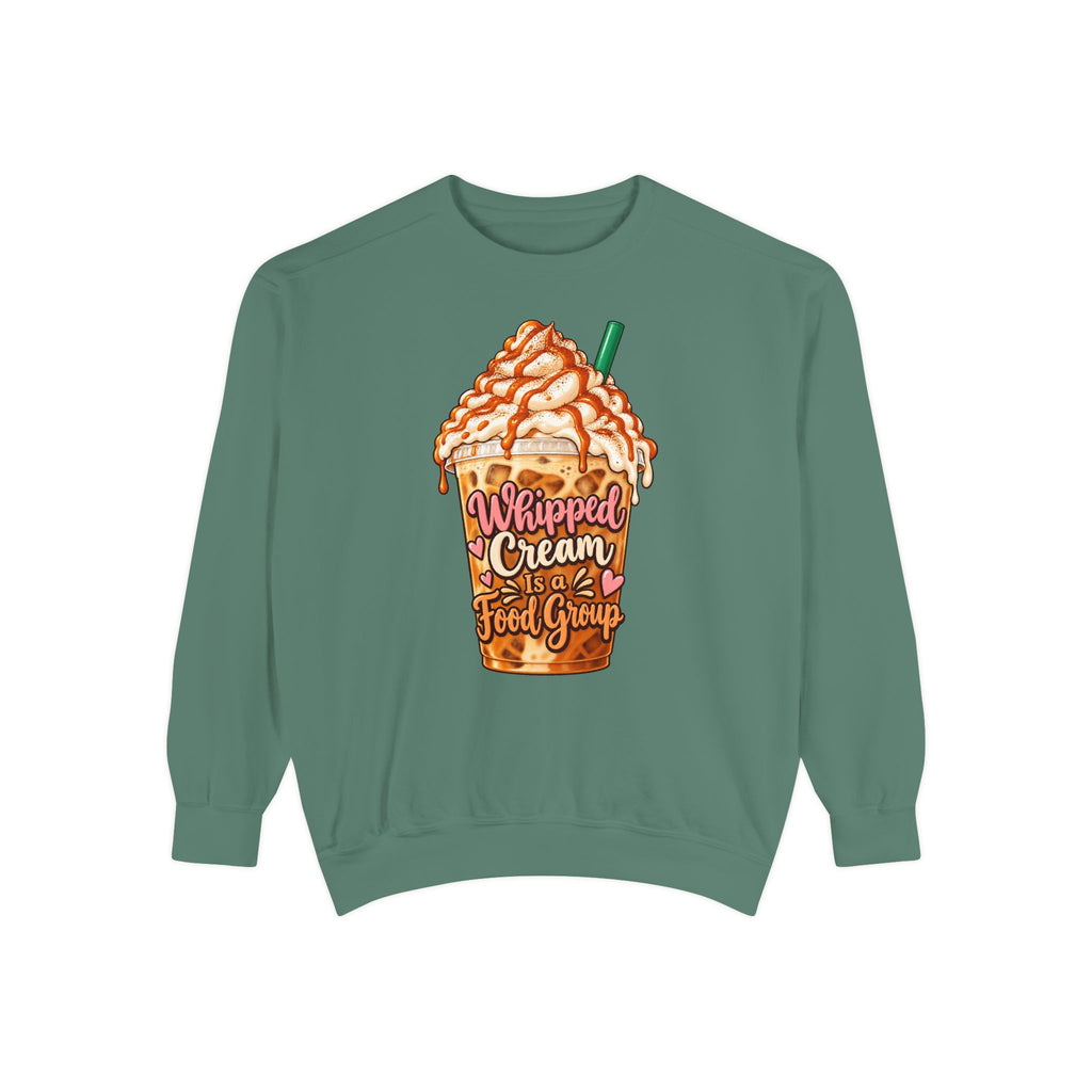Whipped Cream Is a Food Group Sweatshirt – Light Green
