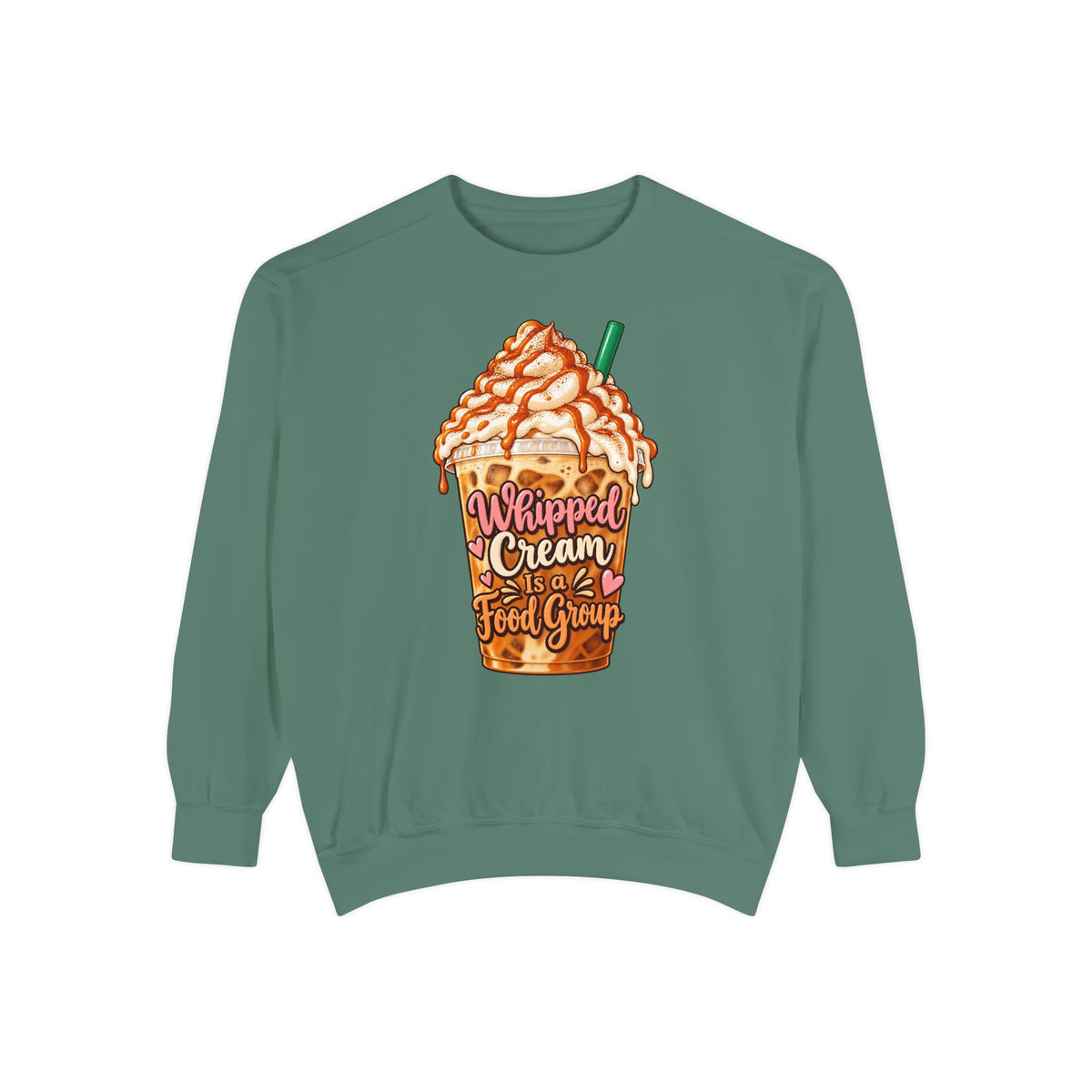 Whipped Cream Is a Food Group Sweatshirt – Light Green
