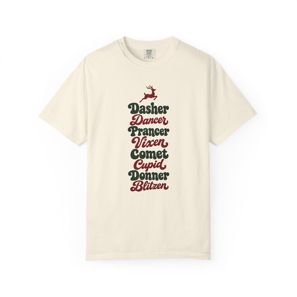 Dasher Dancer Prancer Vixen T-Shirt – Ivory