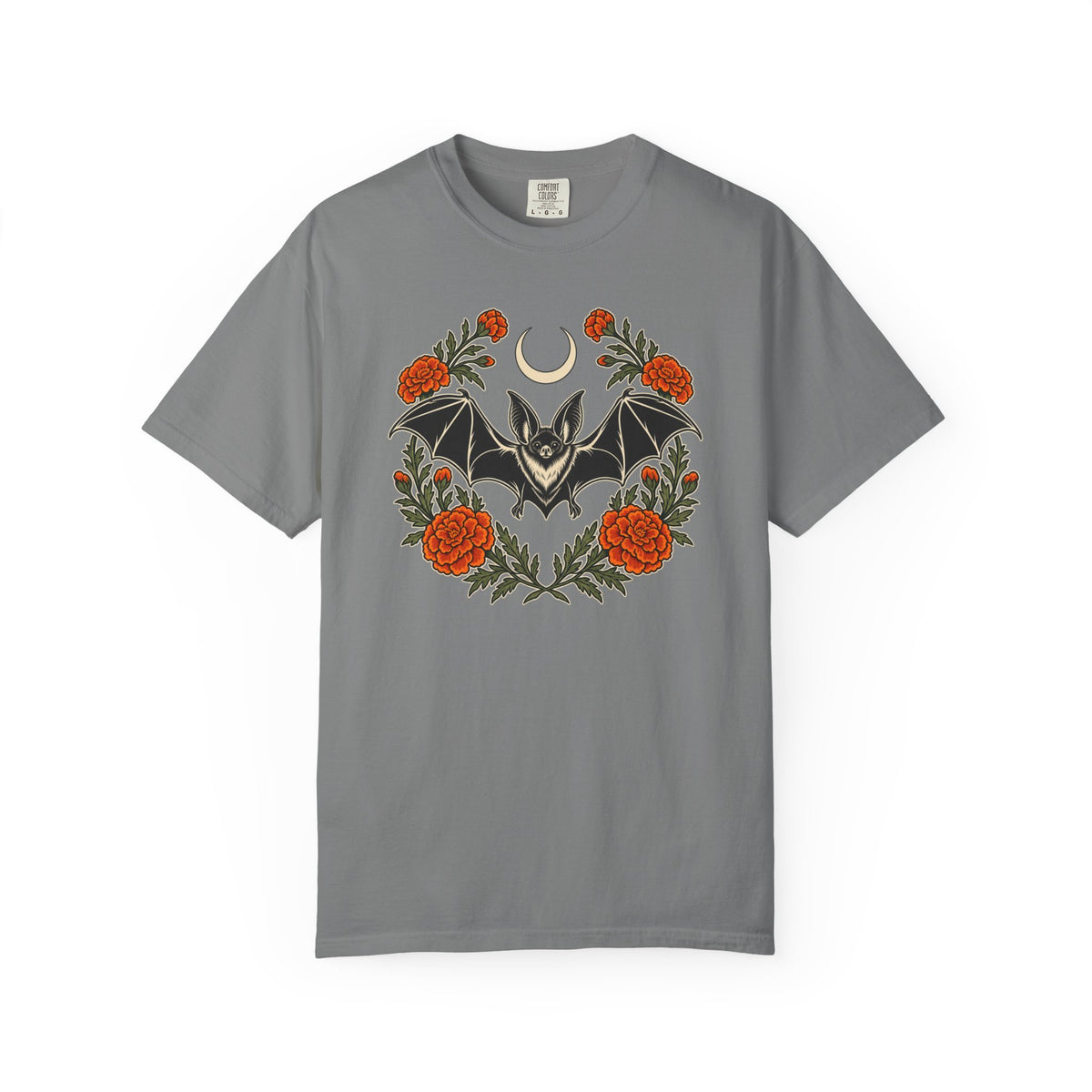 Botanical Bat T-Shirt – Grey