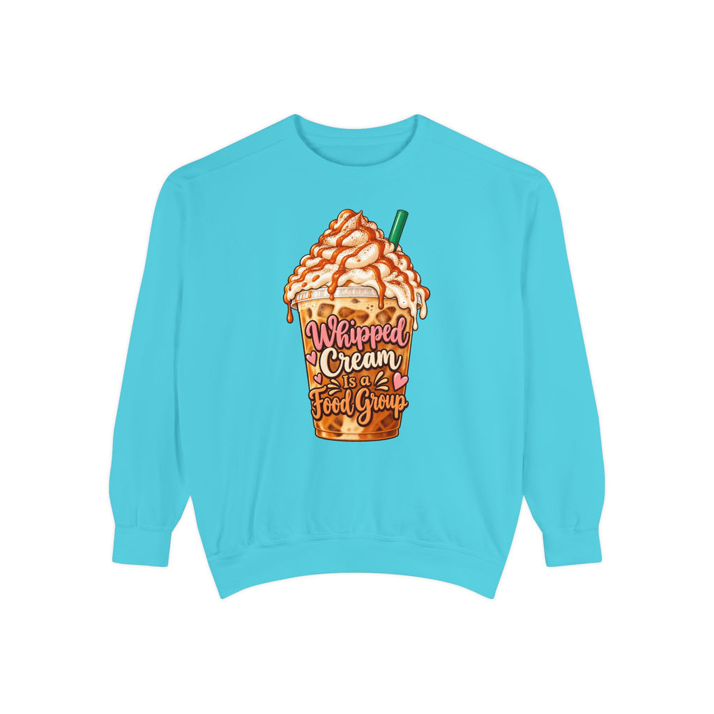 Whipped Cream Is a Food Group Sweatshirt – front view