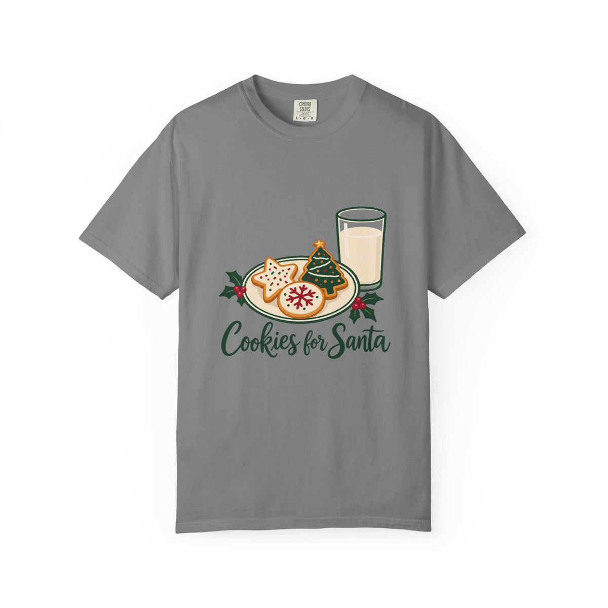 Cookies for Santa T-Shirt – Grey
