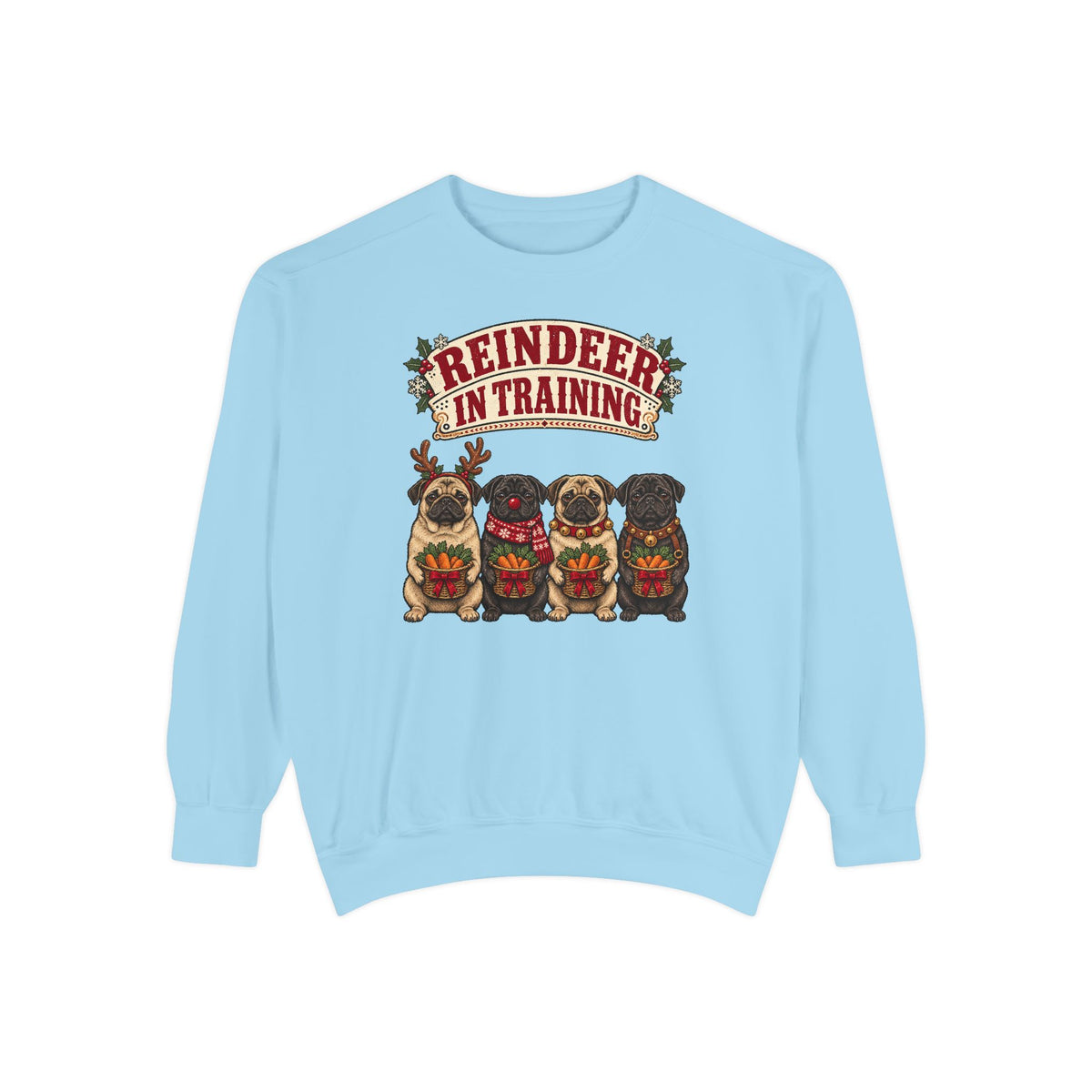 Reindeer in Training Sweatshirt – Chambray