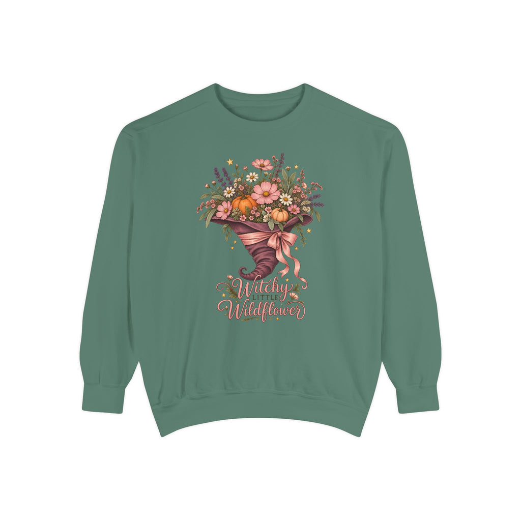 Witchy Little Wildflower Sweatshirt – Light Green