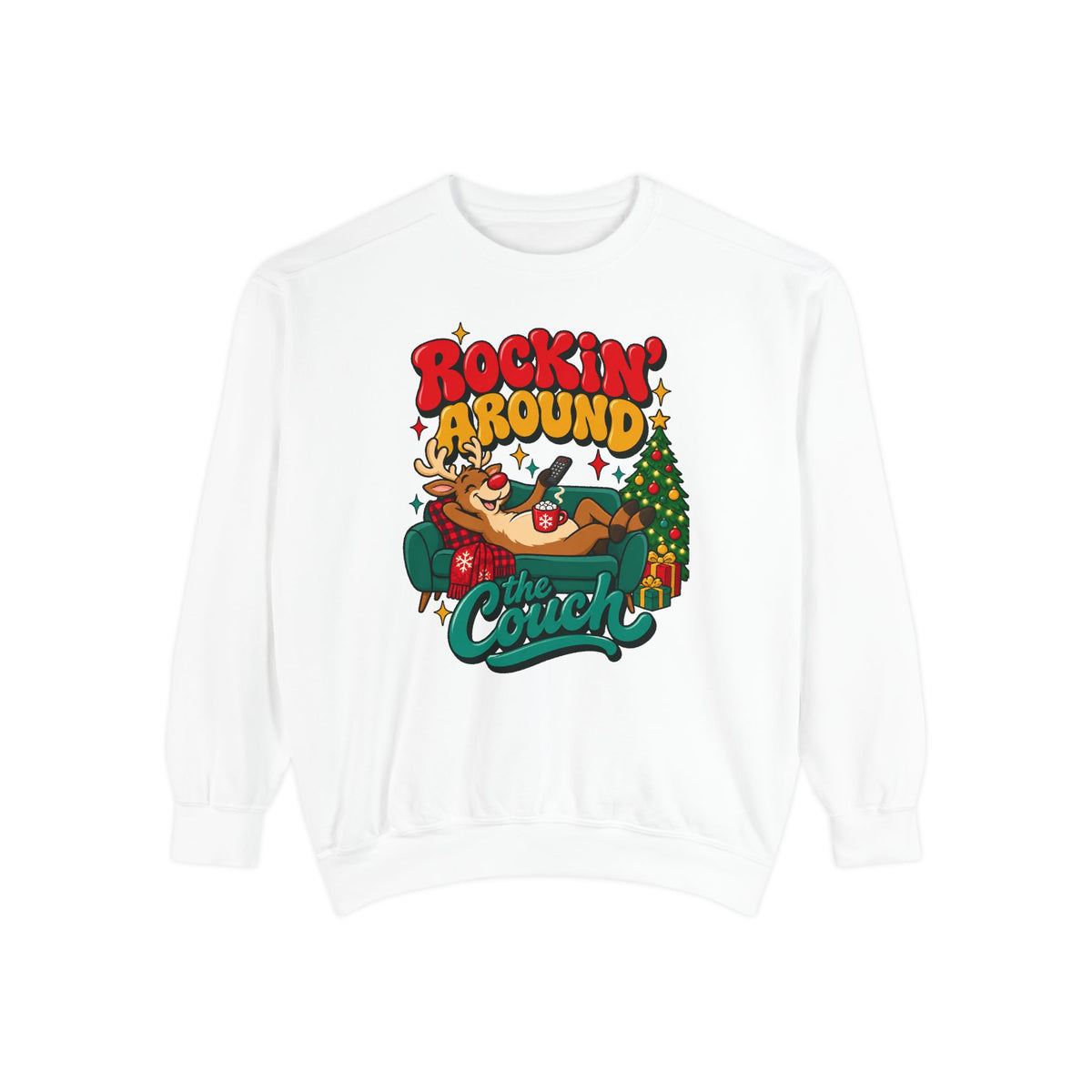Rockin' Around the Couch Sweatshirt – White