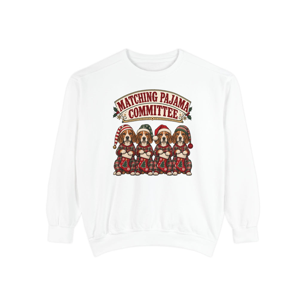 Matching Pajama Committee Sweatshirt – White