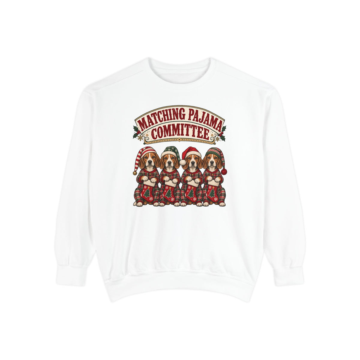 Matching Pajama Committee Sweatshirt – White