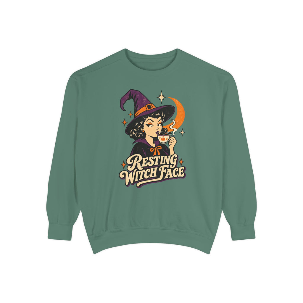 Resting Witch Face Sweatshirt – Light Green
