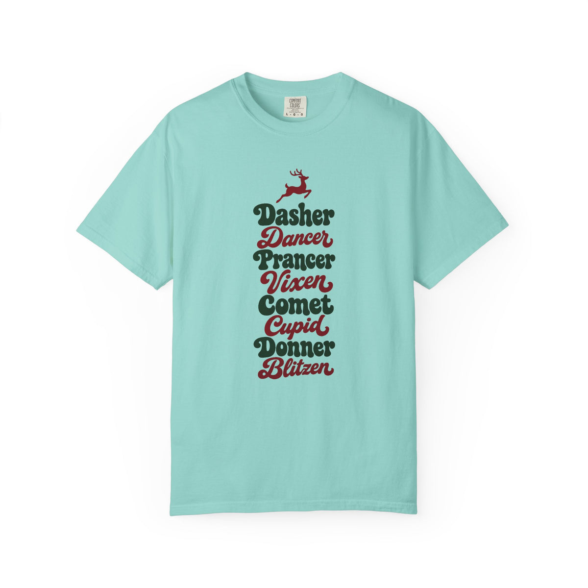 Dasher Dancer Prancer Vixen T-Shirt – Chalky Mint