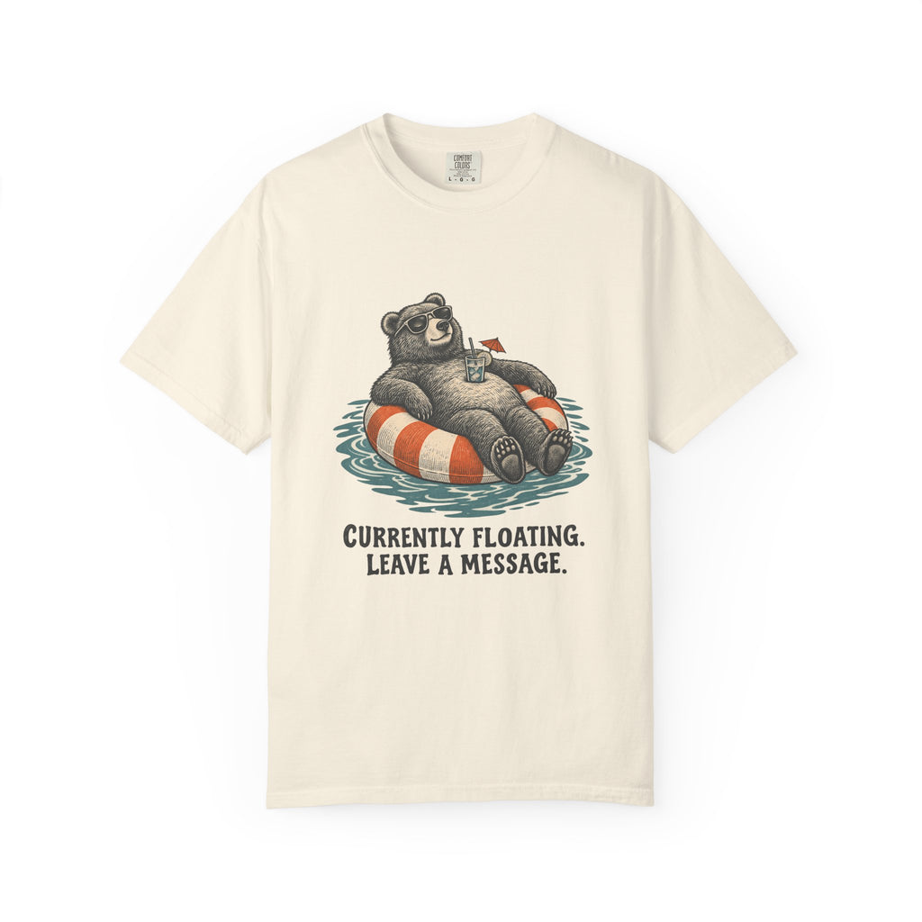 Currently Floating. Leave a Message. T-Shirt – Ivory