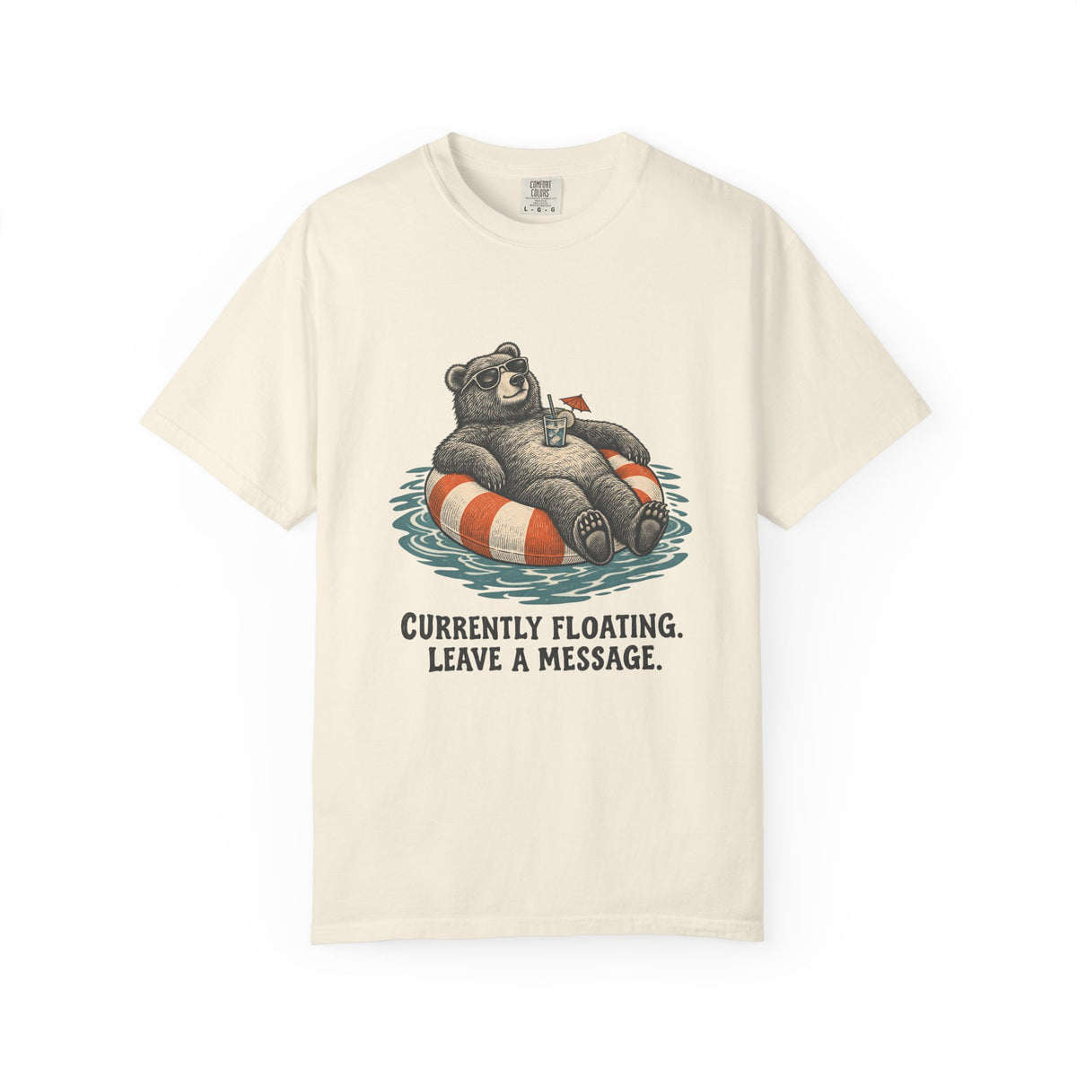 Currently Floating. Leave a Message. T-Shirt – Ivory