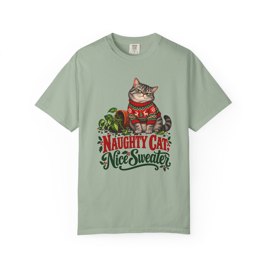 Naughty Cat, Nice Sweater T-Shirt – Bay