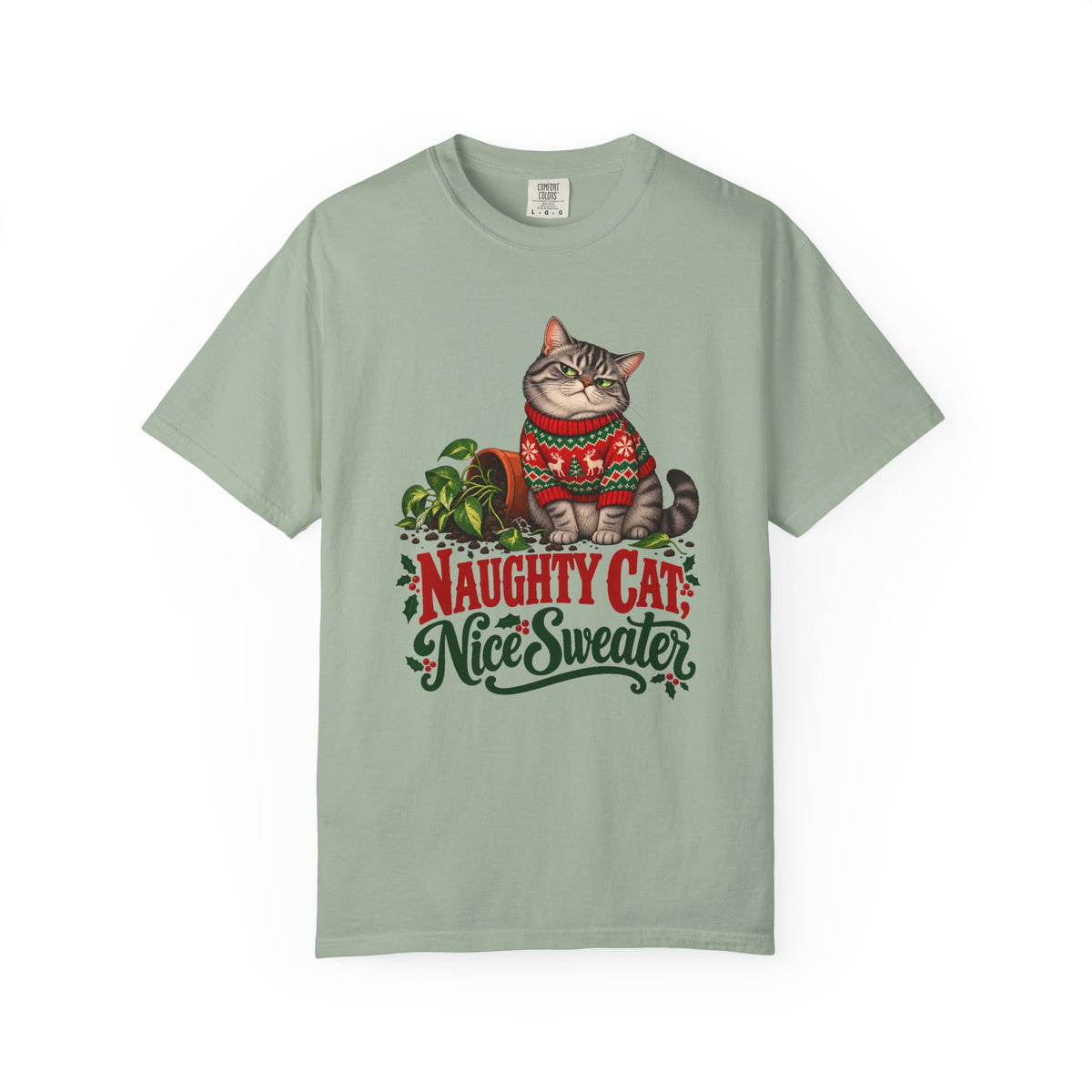 Naughty Cat, Nice Sweater T-Shirt – Bay