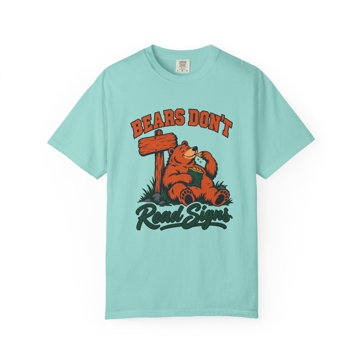Bears Don't Read Signs T-Shirt – Chalky Mint