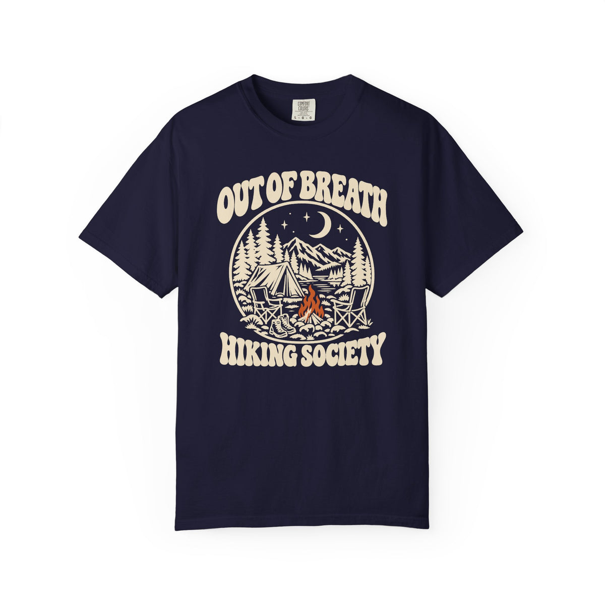 Out of Breath Hiking Society Campfire Night T-Shirt