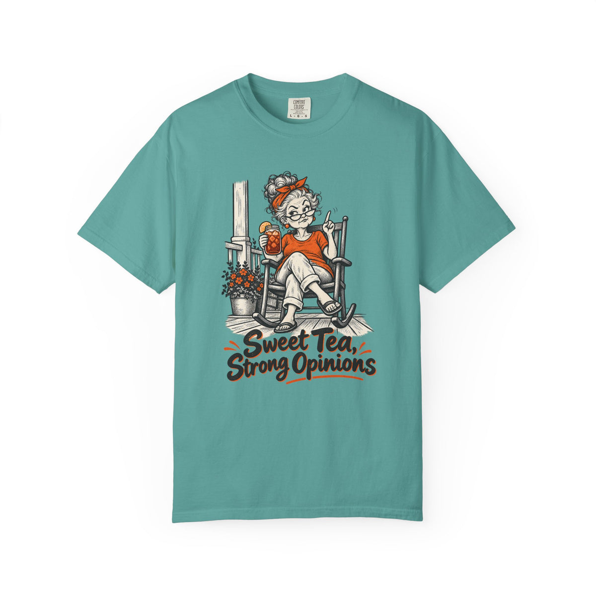 Sweet Tea, Strong Opinions T-Shirt – Seafoam
