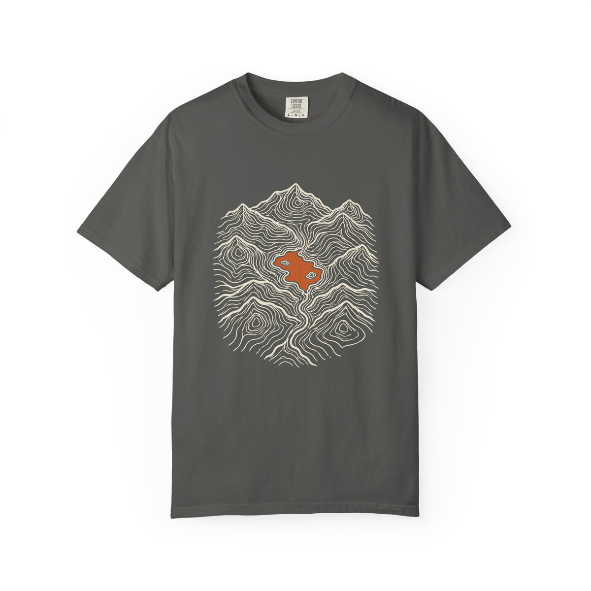 Mountain Lake Map T-Shirt