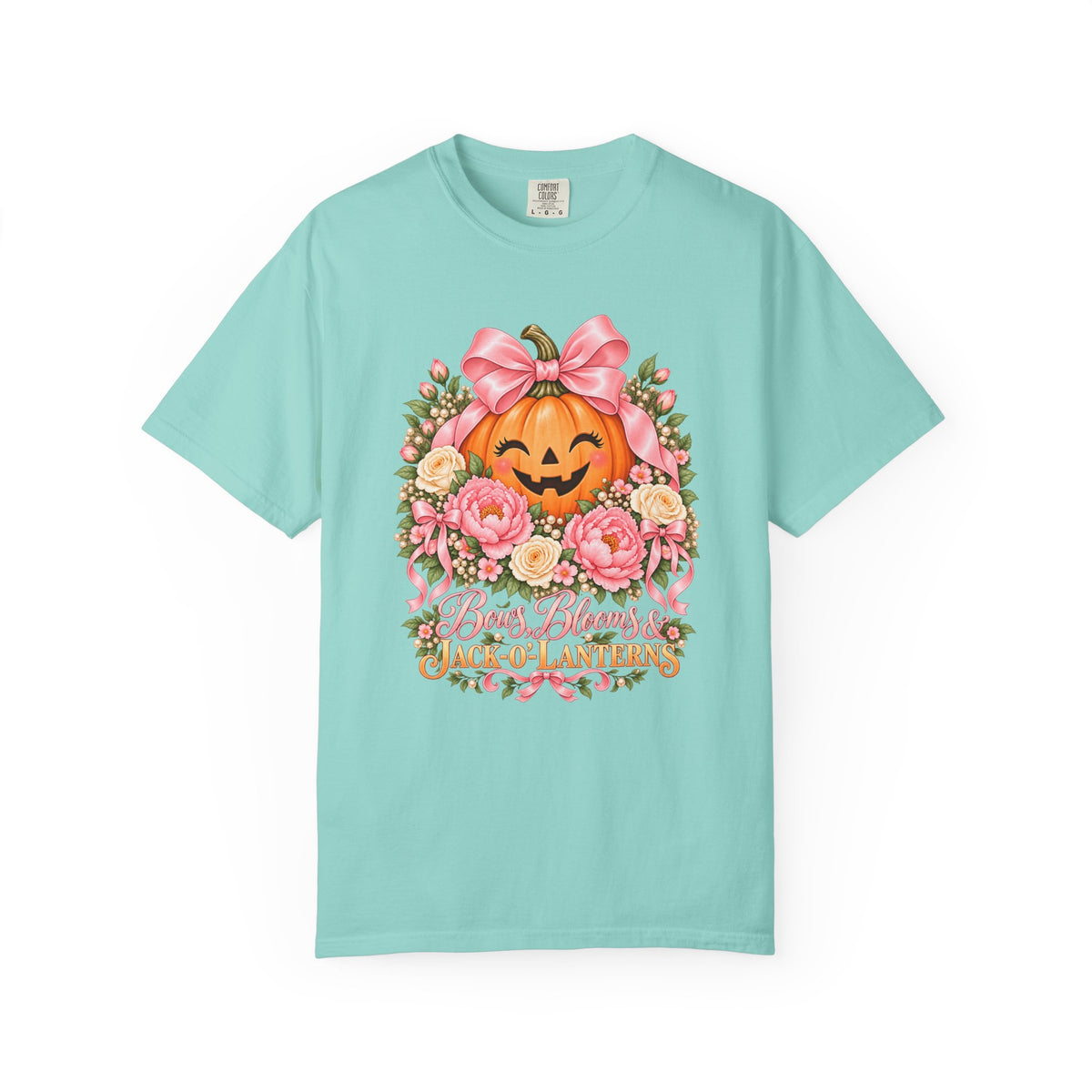 Bows, Blooms & Jack-o'-Lanterns T-Shirt – Chalky Mint