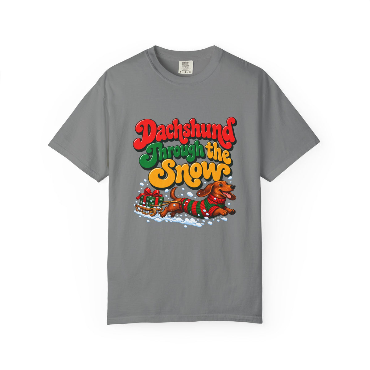 Dachshund Through the Snow T-Shirt – Grey