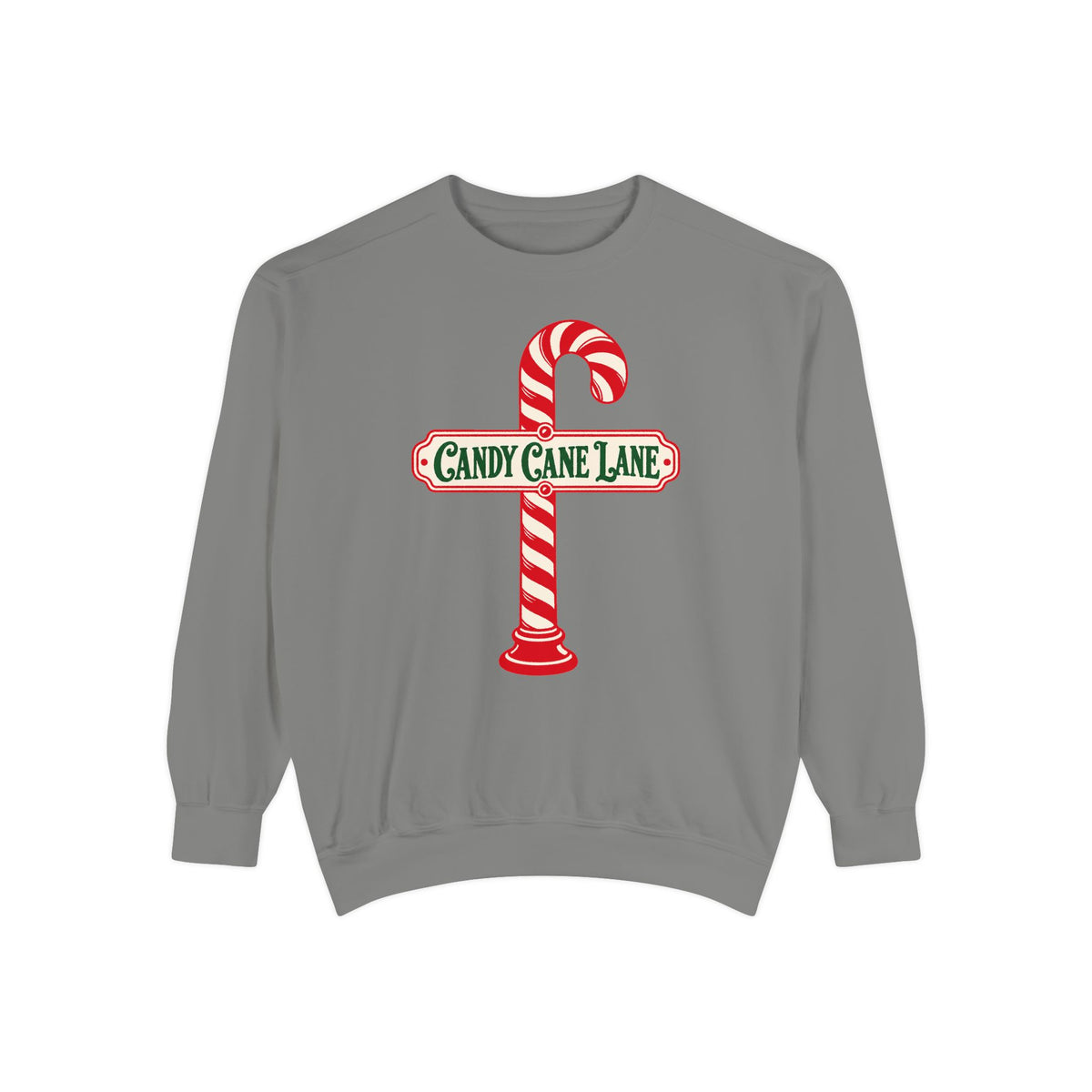 Candy Cane Lane Sweatshirt – Grey