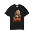 Fueled by Coffee & Spooky Vibes T-Shirt – Black