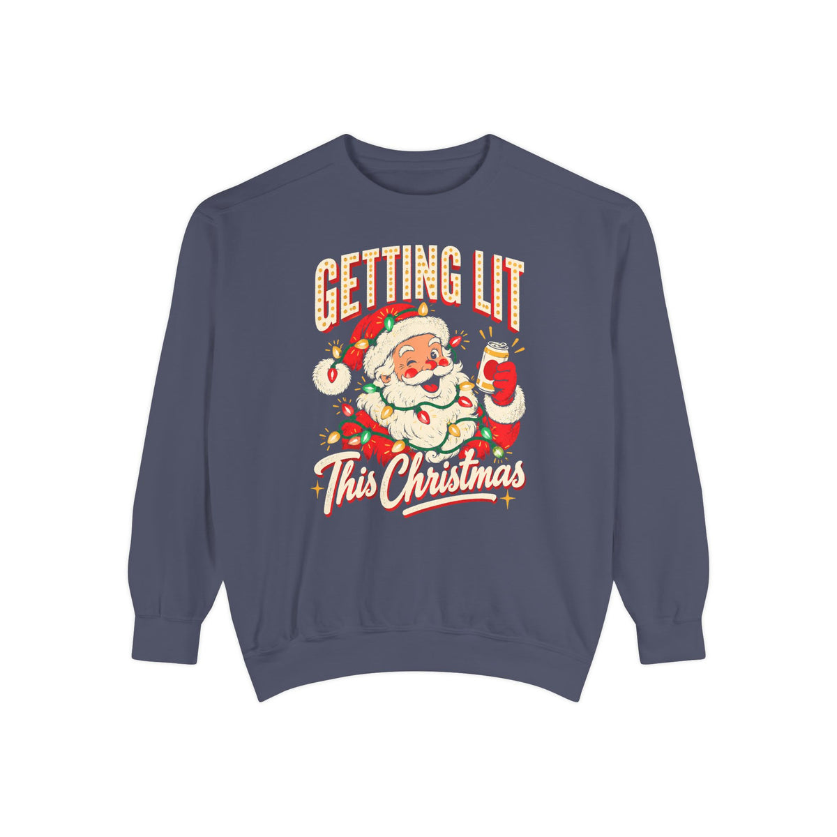 Getting Lit This Christmas Sweatshirt – Denim