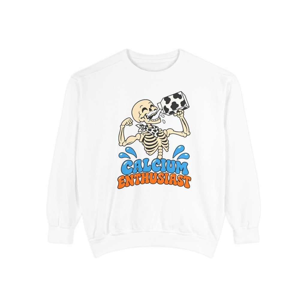 Calcium Enthusiast Sweatshirt – White