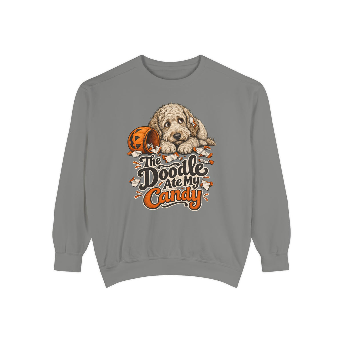 The Doodle Ate My Candy Sweatshirt – Grey