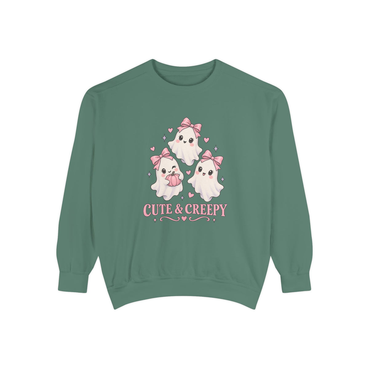 Cute and Creepy Sweatshirt – Light Green