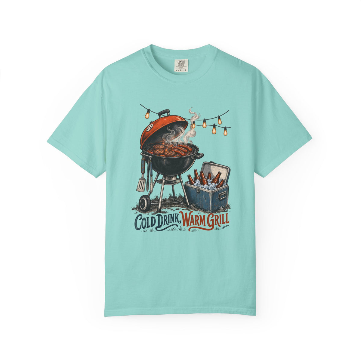 Cold Drink, Warm Grill T-Shirt – Chalky Mint