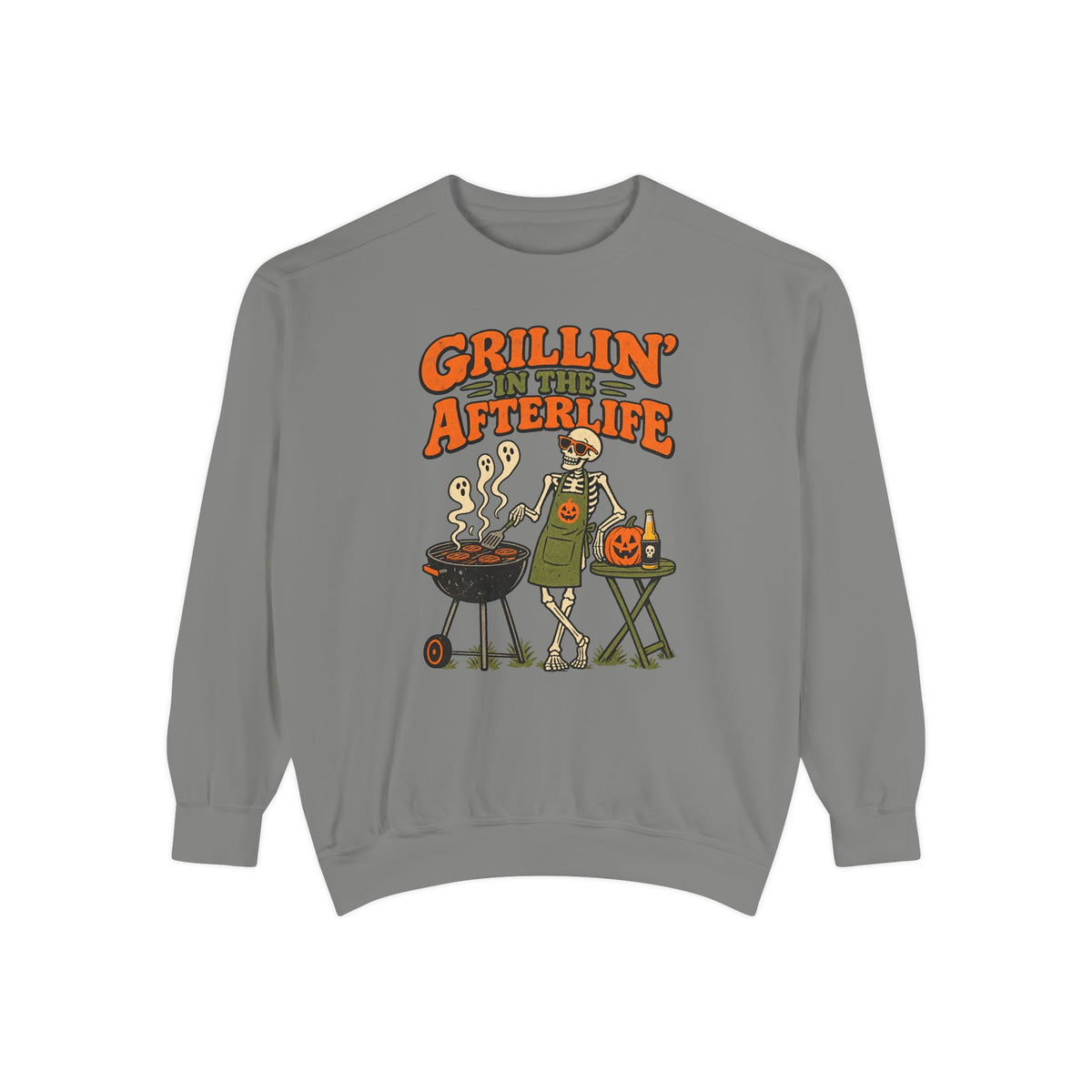 Grillin' in the Afterlife Sweatshirt – Grey
