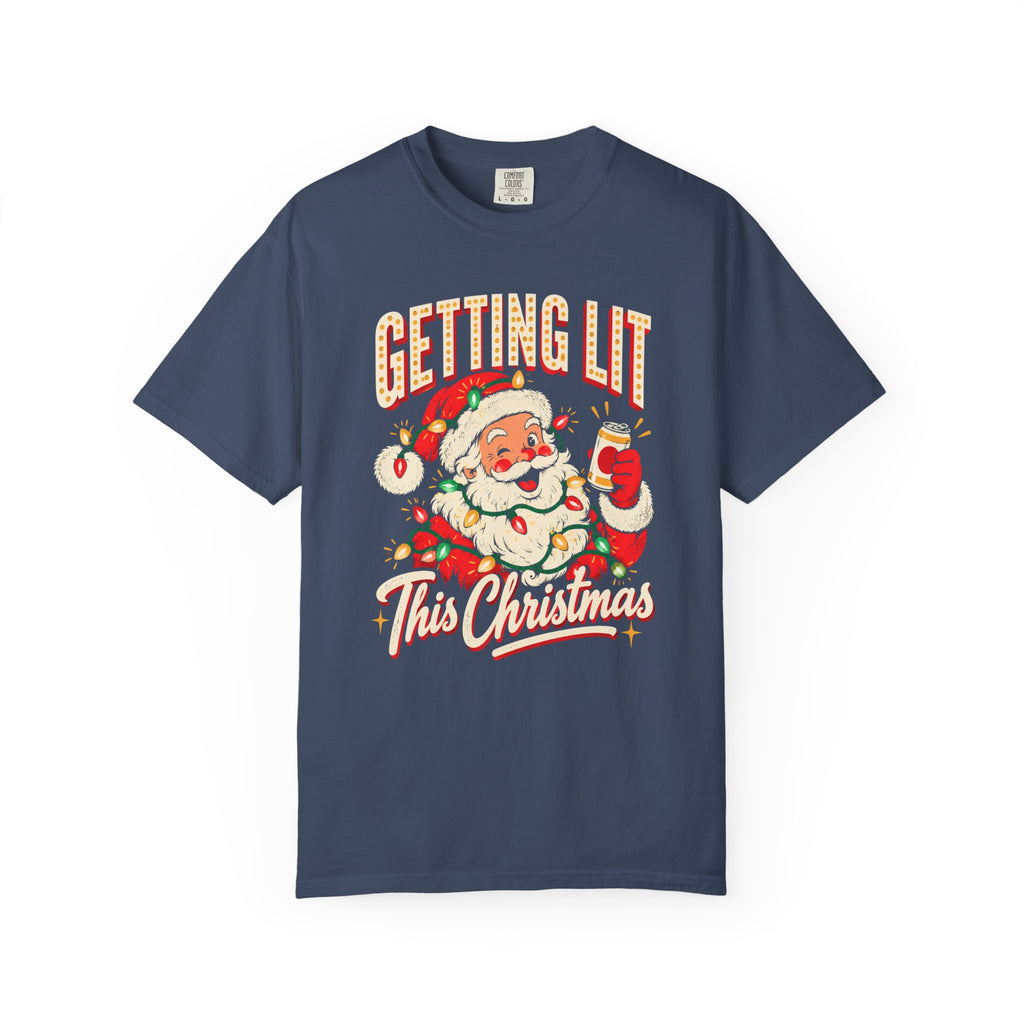 Getting Lit This Christmas T-Shirt – Midnight