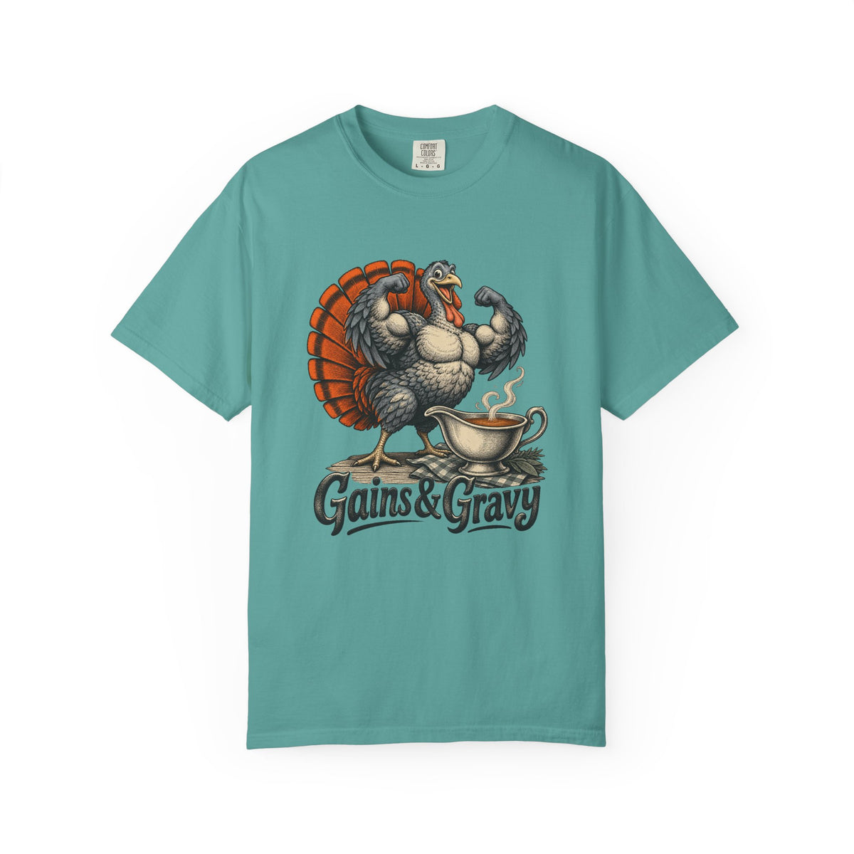 Gains & Gravy T-Shirt – Seafoam