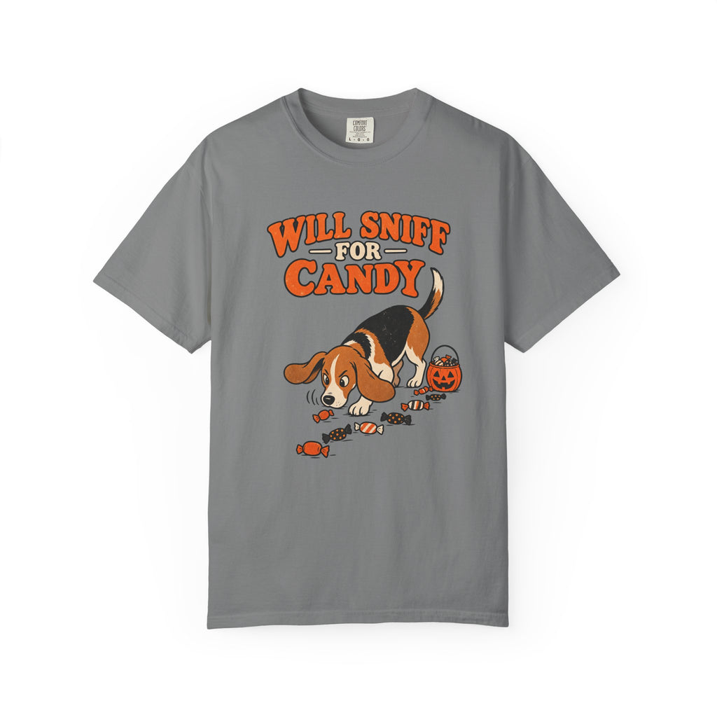 Will Sniff for Candy T-Shirt – Grey