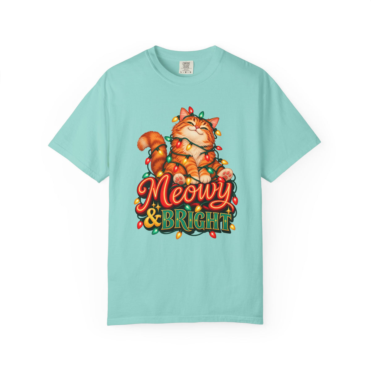 Meowy & Bright T-Shirt – Chalky Mint
