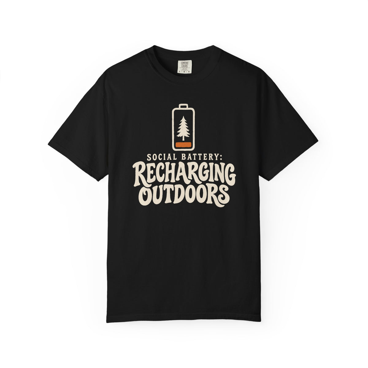 Social Battery: Recharging Outdoors T-Shirt