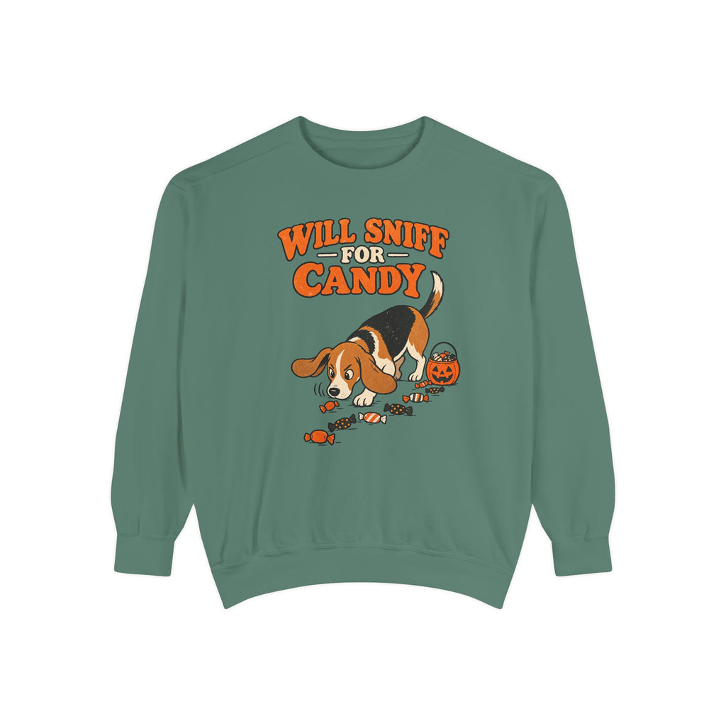 Will Sniff for Candy Sweatshirt – Light Green