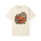 Pumpkin Jack-O'-Lantern Floral T-Shirt – Ivory