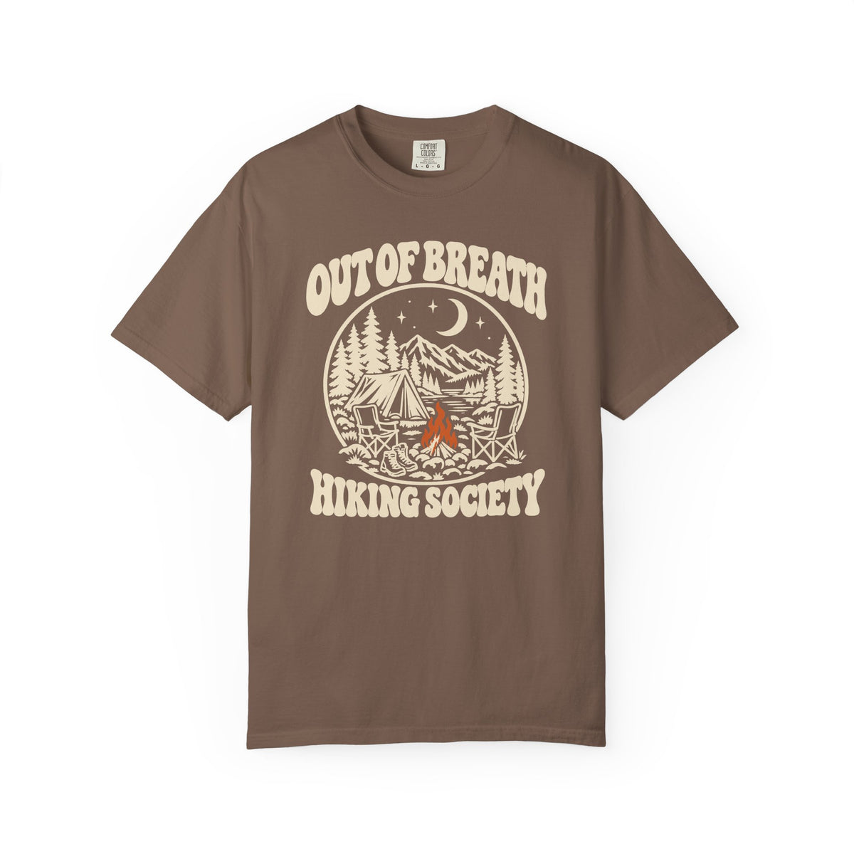 Out of Breath Hiking Society Campfire Night T-Shirt