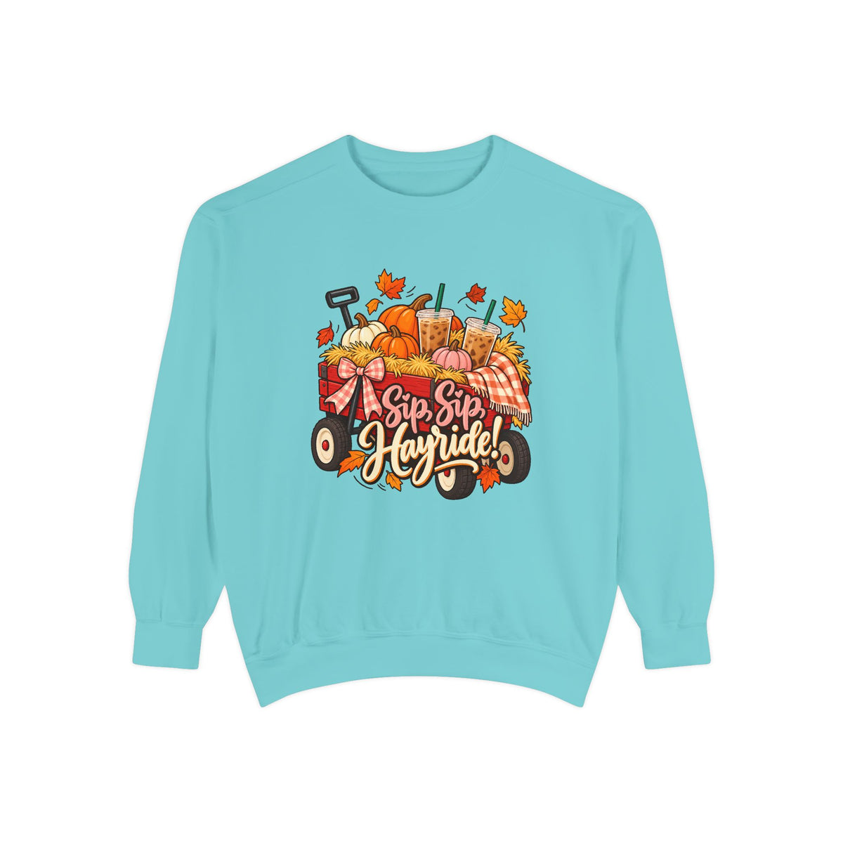 Sip, Sip, Hayride! Sweatshirt – Chalky Mint